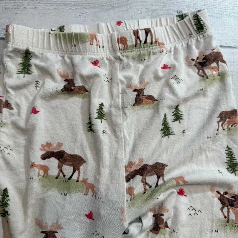 Angel dear‎ moose white lounge wear set pajama set 4T
